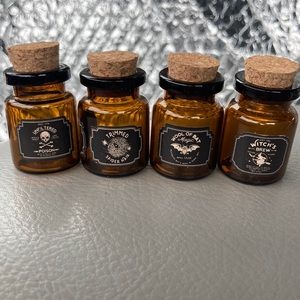 NWT mini fairy witches brew hocus pocus holiday decor spooky mini bottles